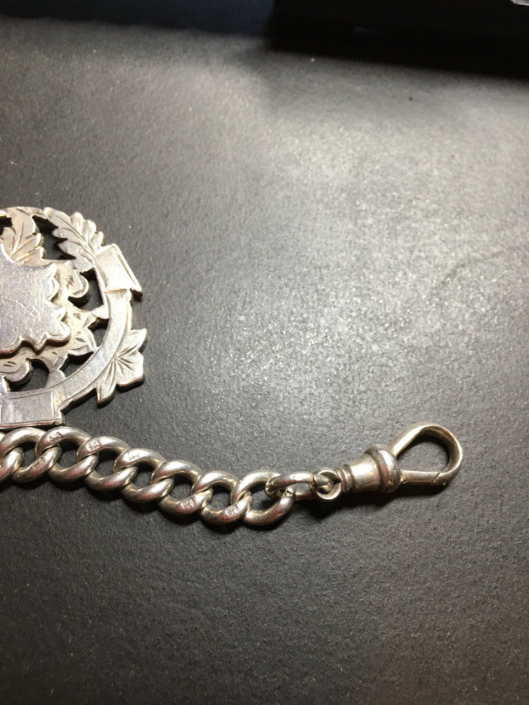 ENGLISH SILVER POCKET WATCH CHAIN    RESERVED