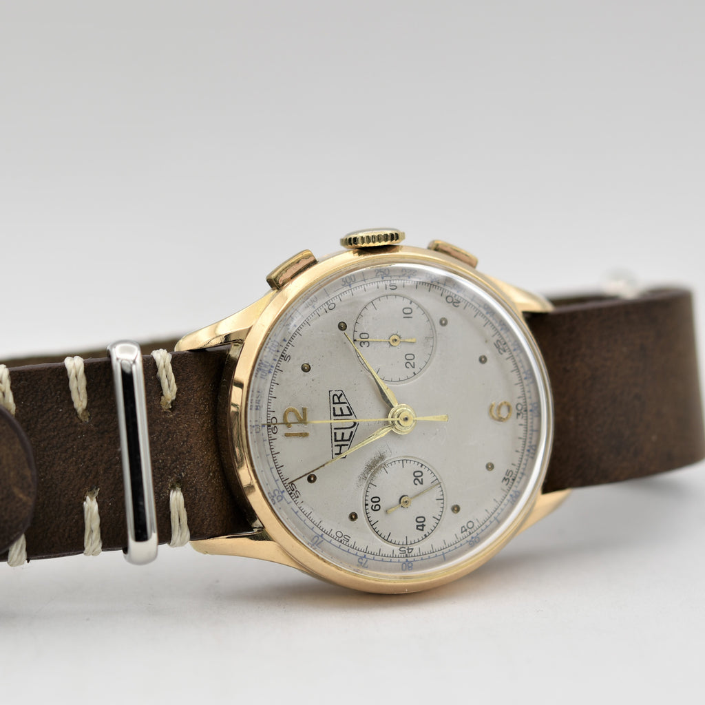 HEUER 18K Gold Chronograph Vintage Watches - Ashton-Blakey Vintage Watches