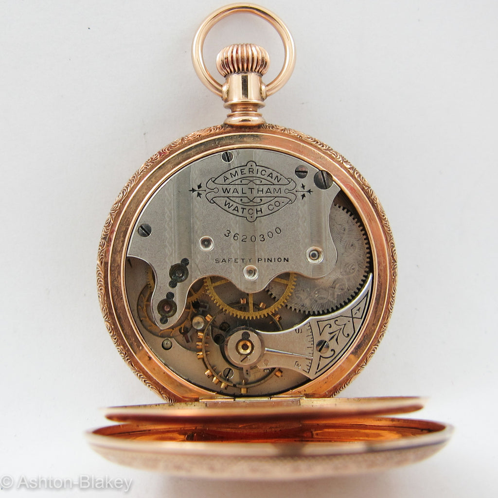 WALTHAM 14K SOLID GOLD  Pocket Watch Pocket Watches - Ashton-Blakey Vintage Watches