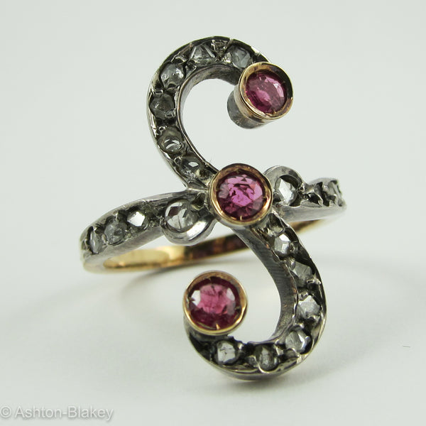 COCKTAIL RING - with diamonds and rubies Jewelry - Ashton-Blakey Vintage Watches