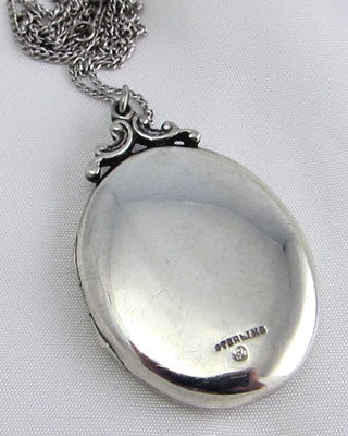 Sterling Silver oval locket SOLD OUT Jewelry - Ashton-Blakey Vintage Watches