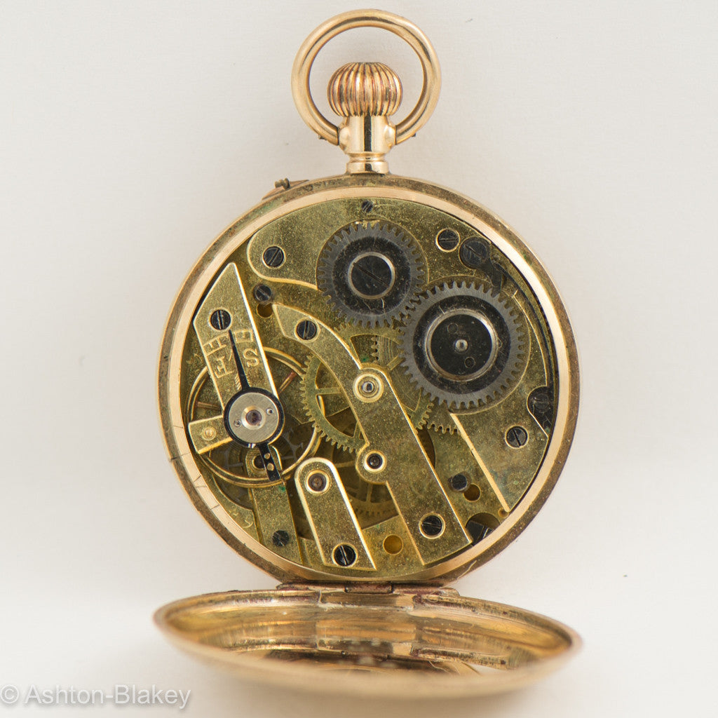 ENGLISH   9K Gold Pocket Watch Pocket Watches - Ashton-Blakey Vintage Watches