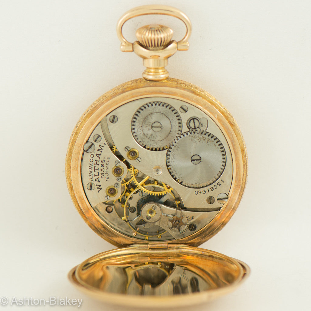 WALTHAM lady's 14K gold  hunting cased Pocket Watch Pocket Watches - Ashton-Blakey Vintage Watches