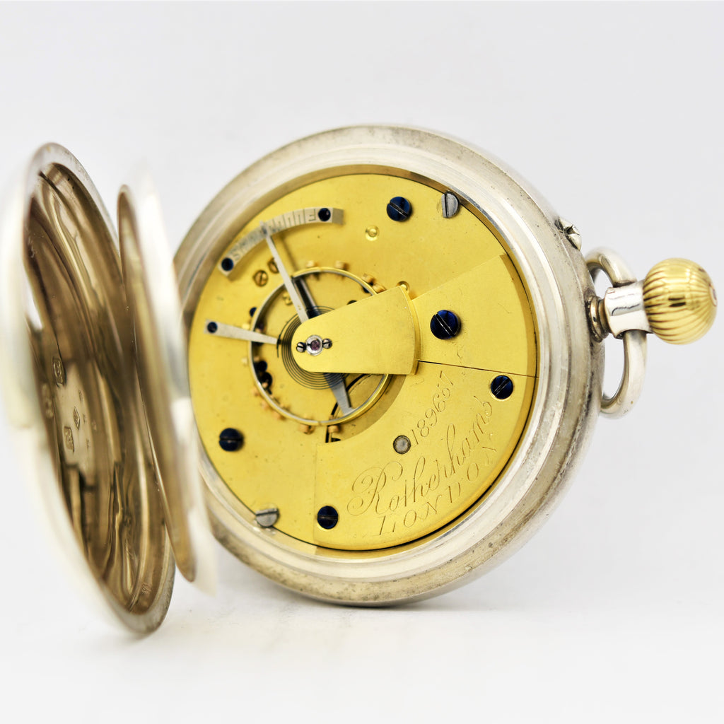 ROTHERHAMS Silver Pocket Watch Pocket Watches - Ashton-Blakey Vintage Watches