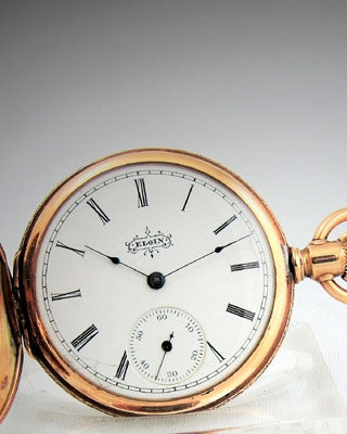 ELGIN Multi Color 14K gold filled Pocket Watch Pocket Watches - Ashton-Blakey Vintage Watches