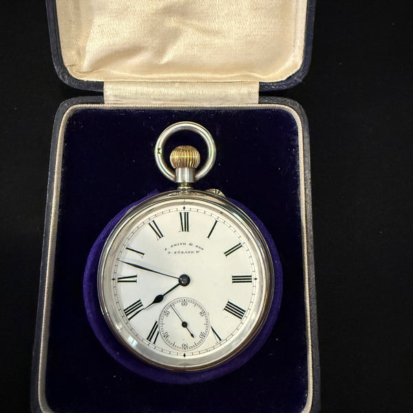 S SMITH & SON SILVER POCKET WATCH
