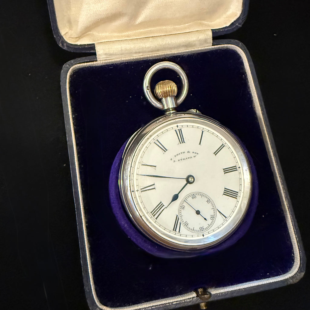 S SMITH & SON SILVER POCKET WATCH