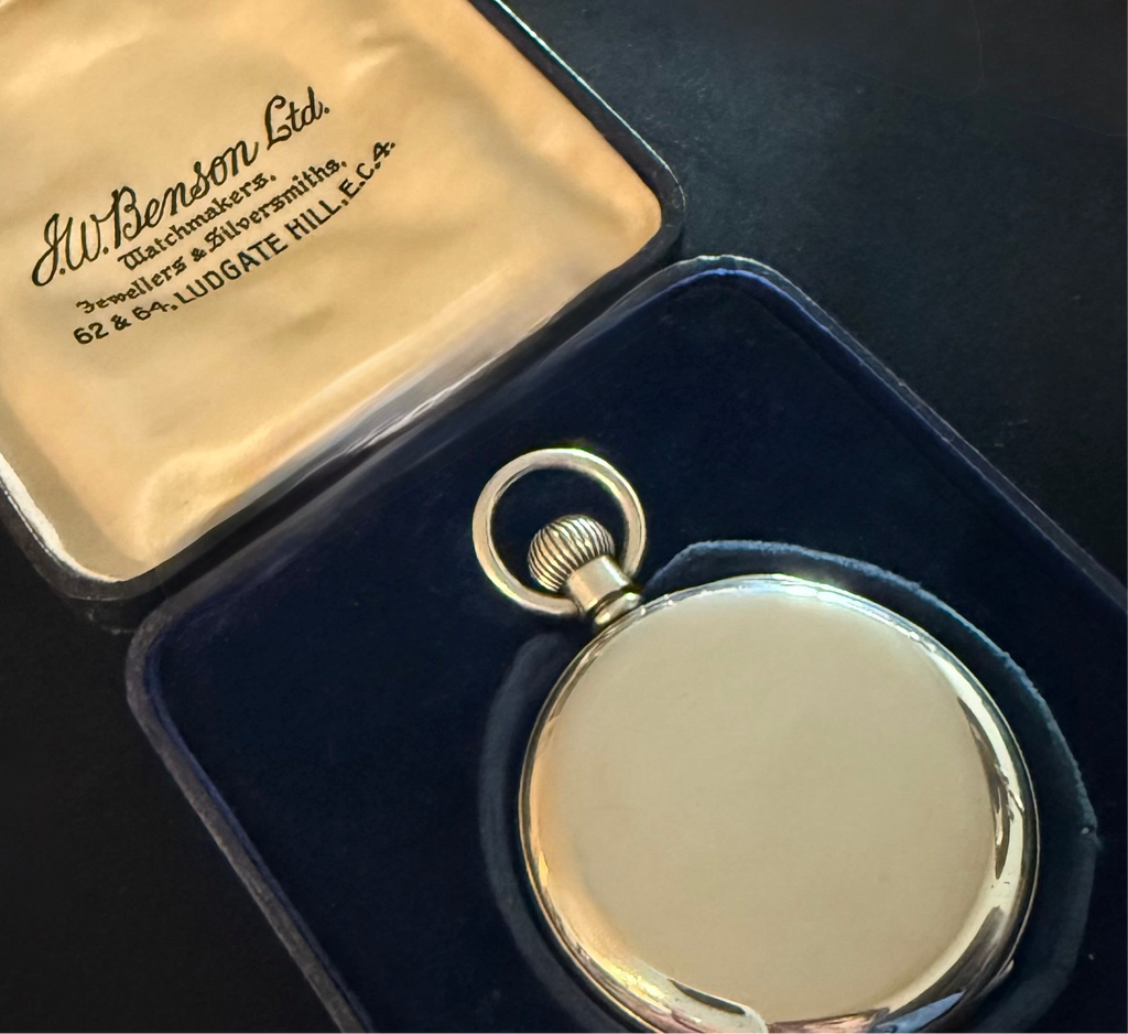 J W BENSON SILVER POCKET WATCH
