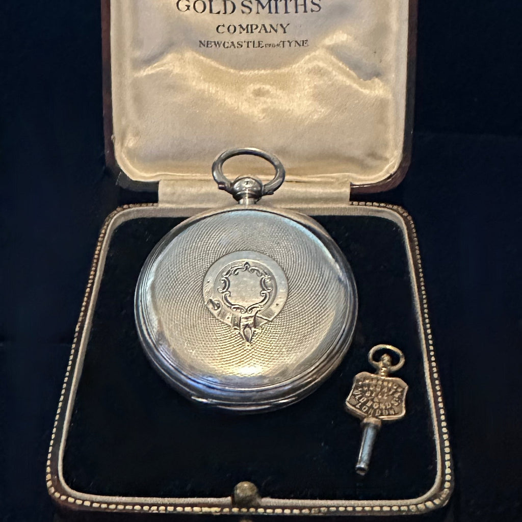 J W BENSON ENGLISH SILVER POCKET WATCH