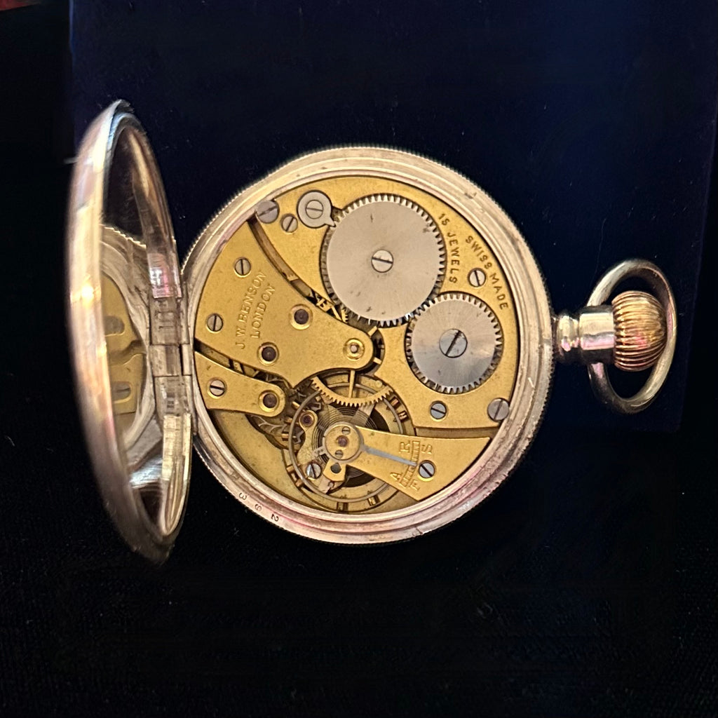 J W BENSON SILVER POCKET WATCH