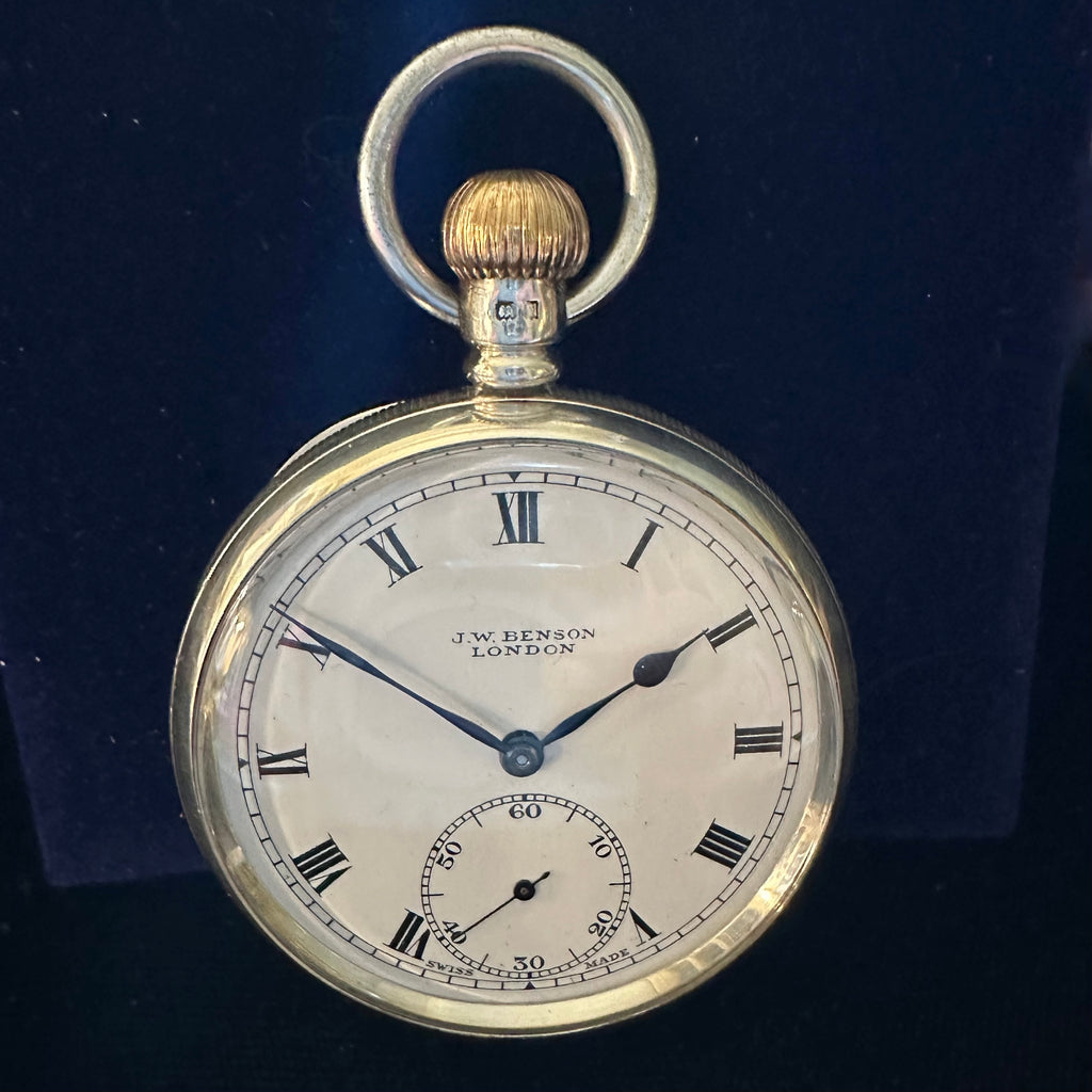 J W BENSON SILVER POCKET WATCH