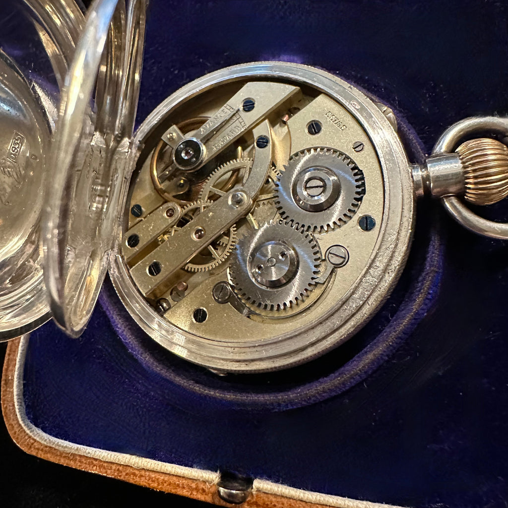 ENGLISH SILVER POCKET WATCH BY CAMERER KUSS