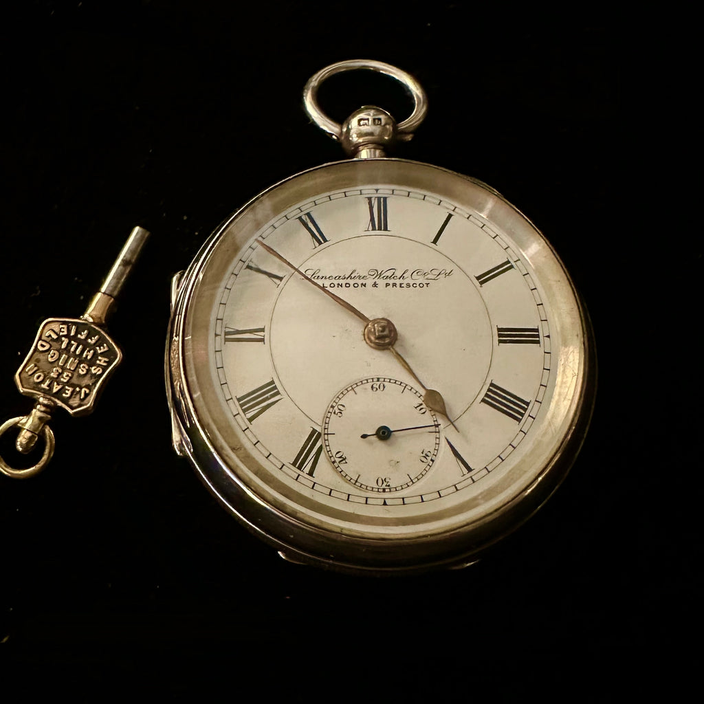 LANCASHIRE SILVER POCKET WATCH