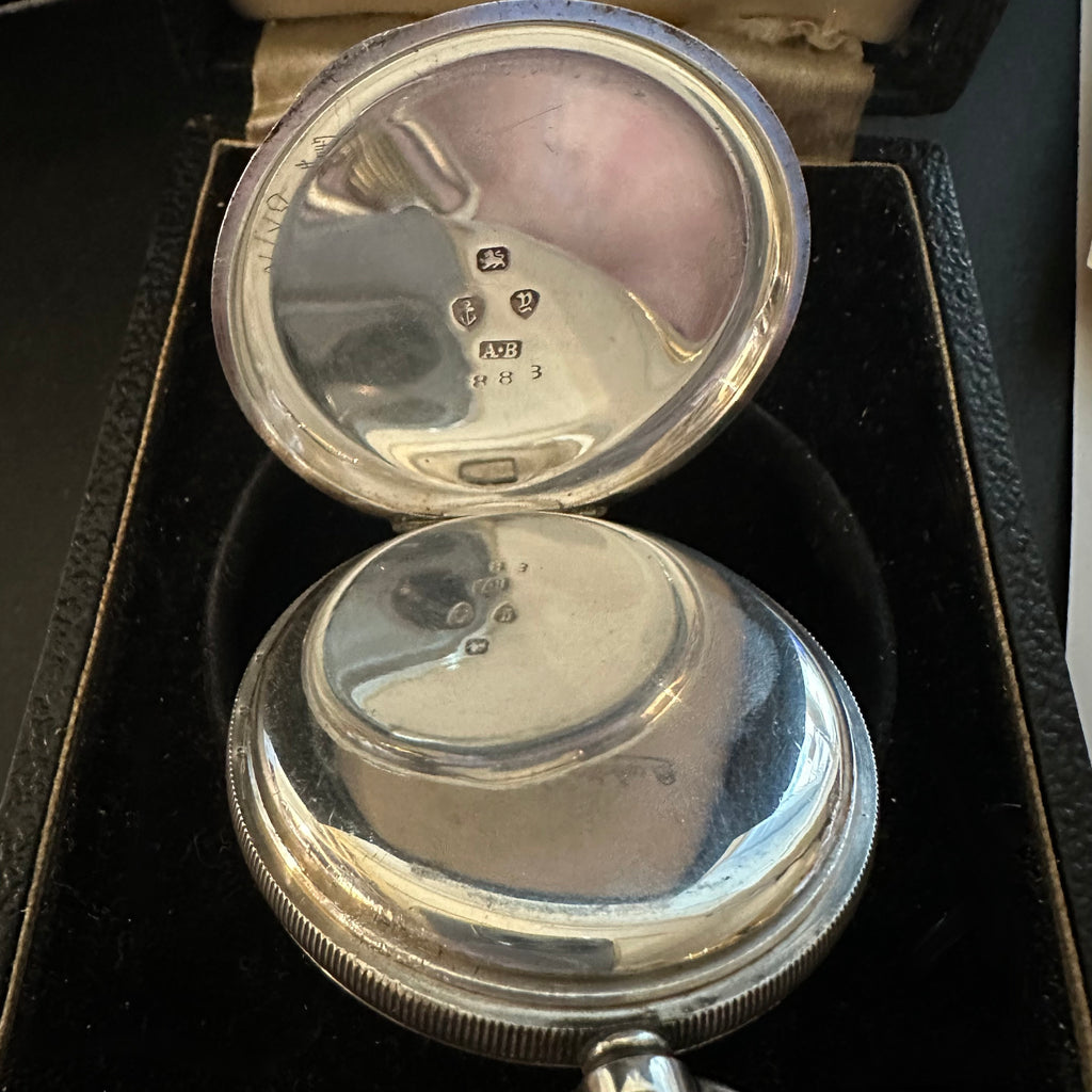 ENGLISH SILVER WALTHAM POCKET WATCH