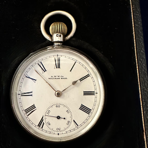 ENGLISH SILVER WALTHAM POCKET WATCH