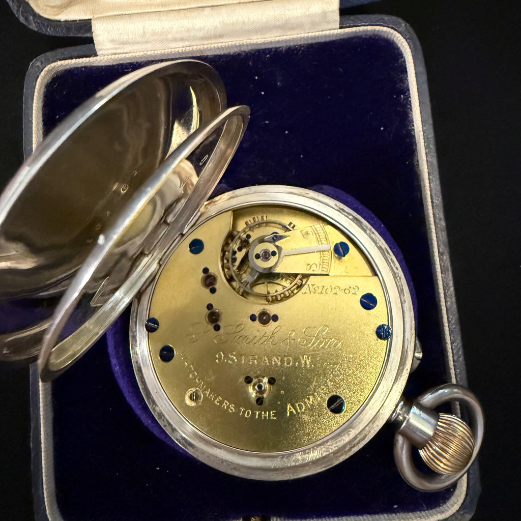 S SMITH & SON SILVER POCKET WATCH