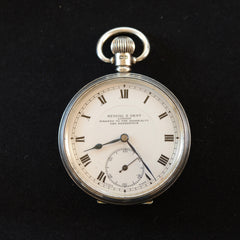 KENDAL & DENT SILVER ENGLISH POCKET WATCH - Ashton-Blakey Vintage 