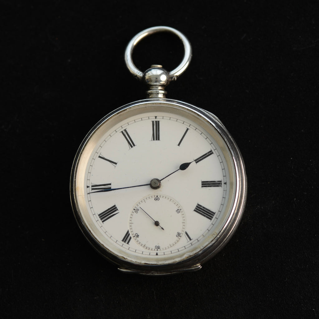 KENDAL &amp; DENT SILVER POCKET WATCH WITH ORIGINAL BOX