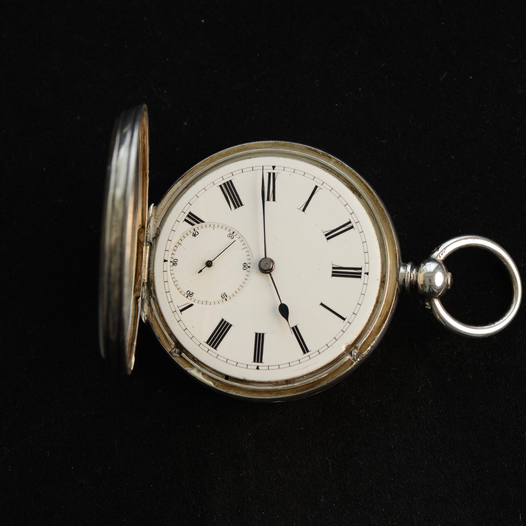 KENDAL &amp; DENT SILVER POCKET WATCH WITH ORIGINAL BOX