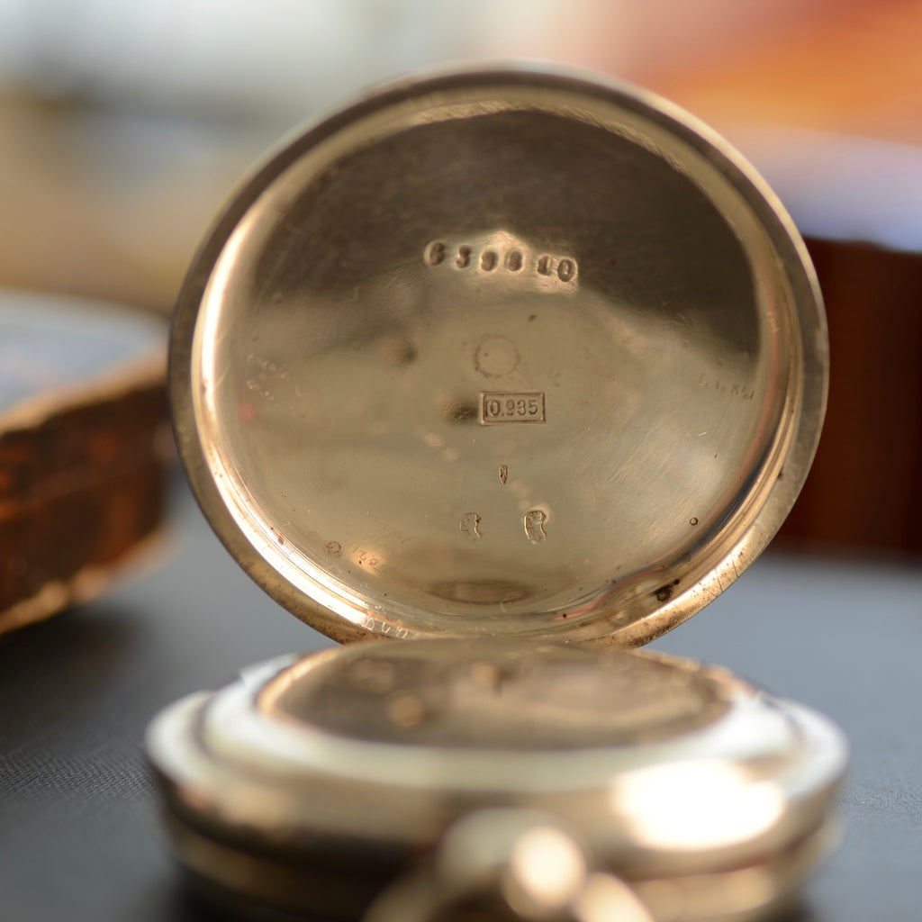 KENDAL &amp; DENT SILVER POCKET WATCH WITH ORIGINAL BOX