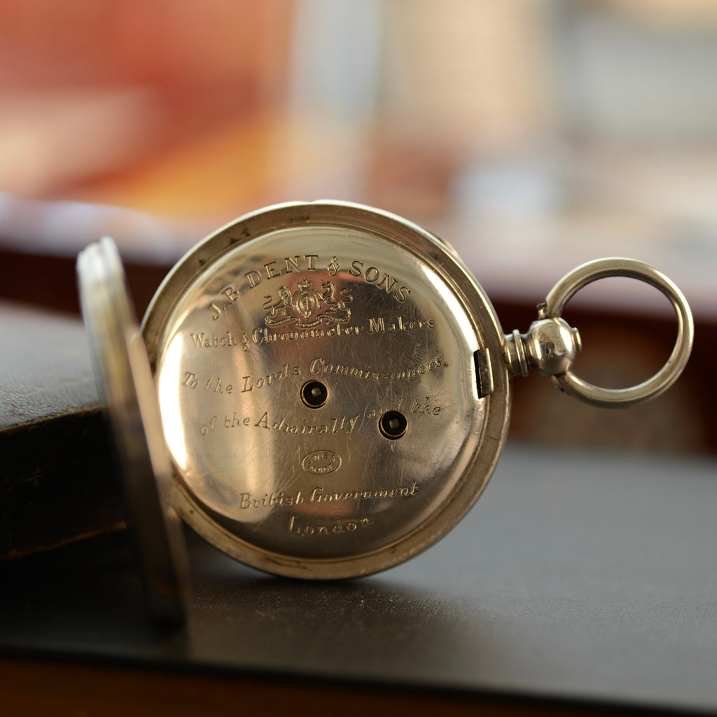 KENDAL &amp; DENT SILVER POCKET WATCH WITH ORIGINAL BOX