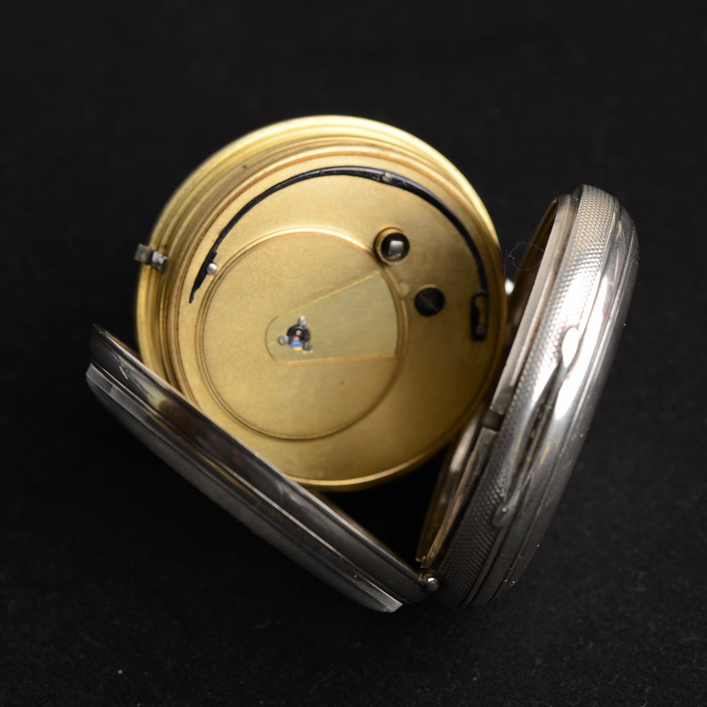 1882 J.W. Benson Victorian Silver Swing-Out Pocket Watch + Original Box