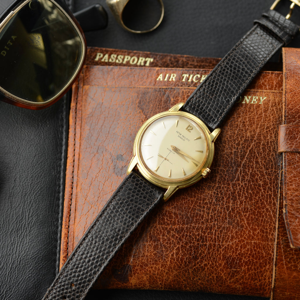 1957 Patek Philippe Calatrava Ref. 2551J “Disco Volante” 18K, Gübelin Double-Signed, Cal. 12-600 AT