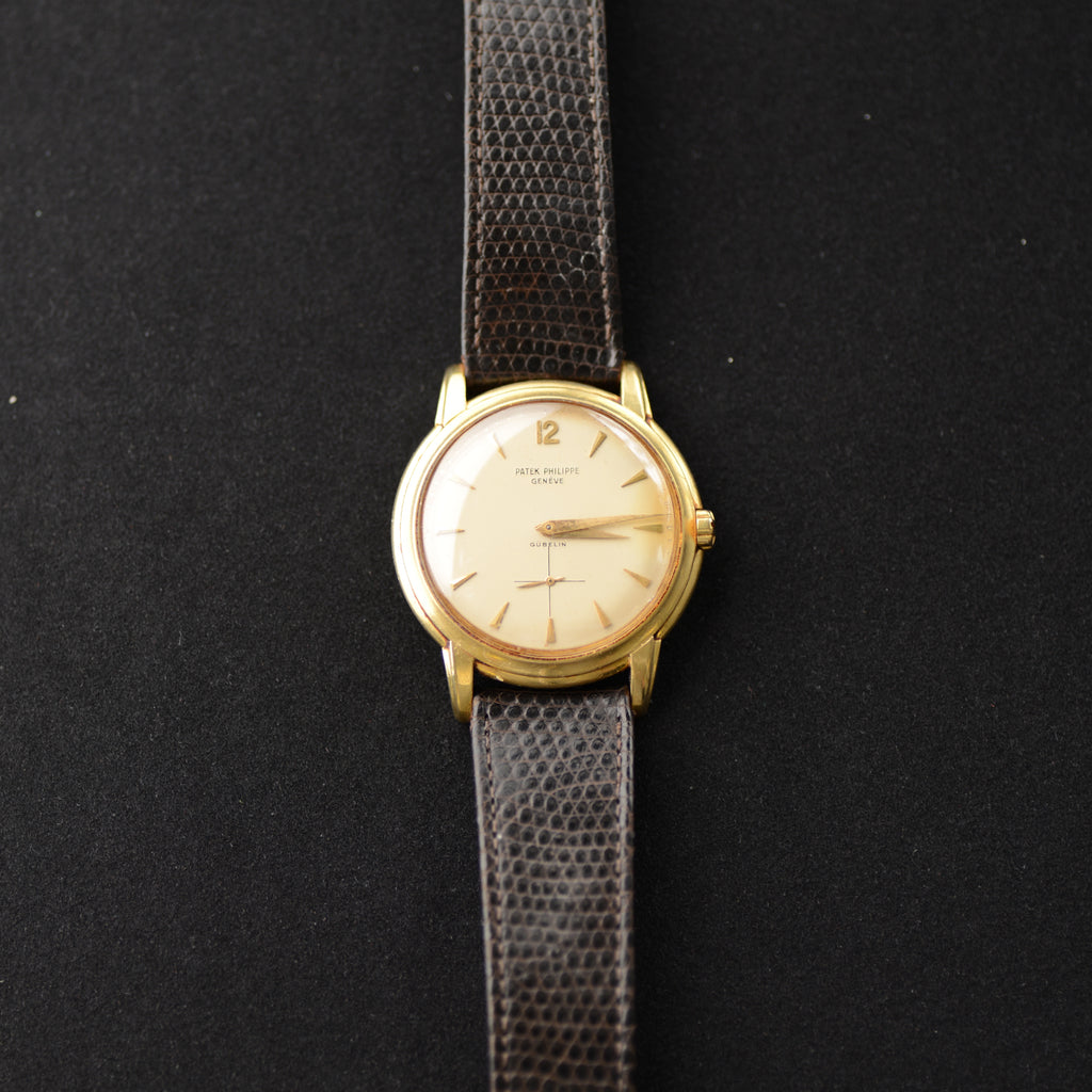 1957 Patek Philippe Calatrava Ref. 2551J “Disco Volante” 18K, Gübelin Double-Signed, Cal. 12-600 AT