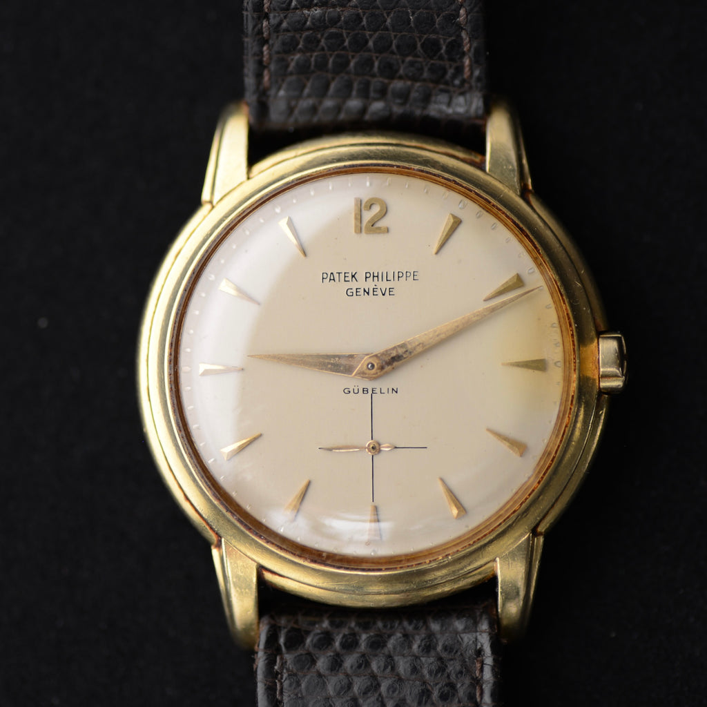 1957 Patek Philippe Calatrava Ref. 2551J “Disco Volante” 18K, Gübelin Double-Signed, Cal. 12-600 AT