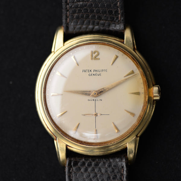 1957 Patek Philippe Calatrava Ref. 2551J “Disco Volante” 18K, Gübelin Double-Signed, Cal. 12-600 AT