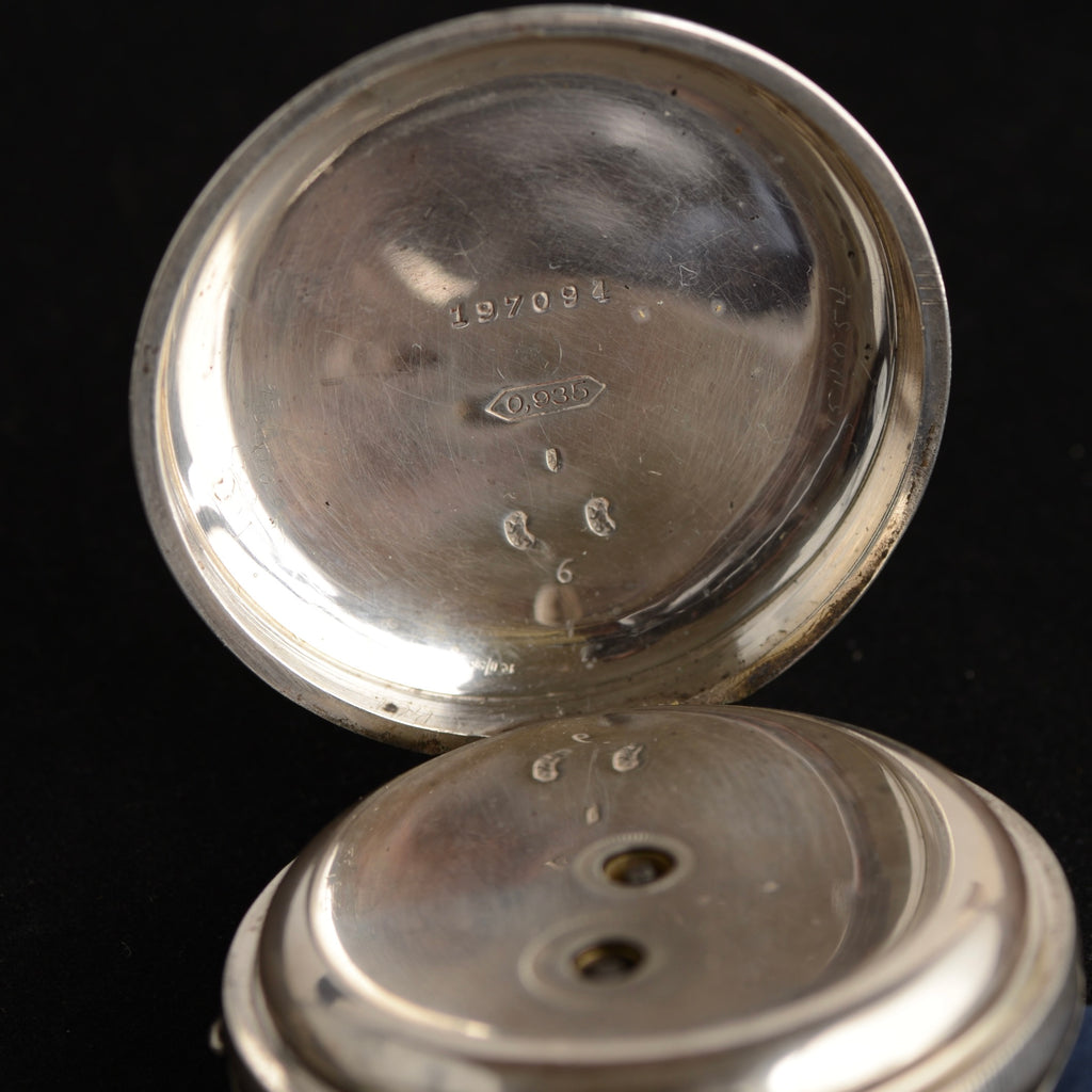 Circa 1910 Kendal & Dent London Silver Pocket Watch – Albert Chain, Photo Fob