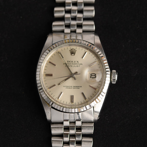 1966 Rolex Oyster Perpetual Date Ref. 1500 – Silver Dial, Fluted Bezel, Jubilee Bracelet