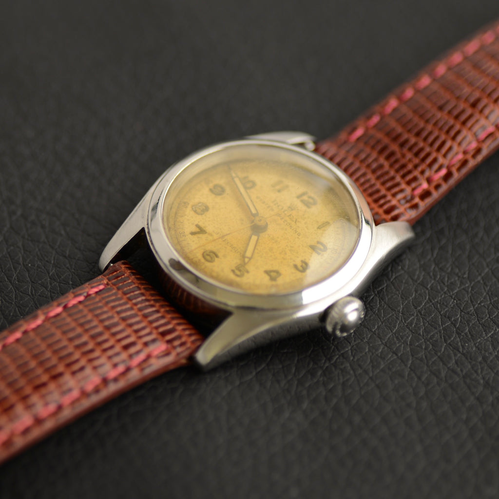 1940s Rolex Oyster Speedking Precision Ref. 5056 – Golden Patina Dial, Stainless Steel