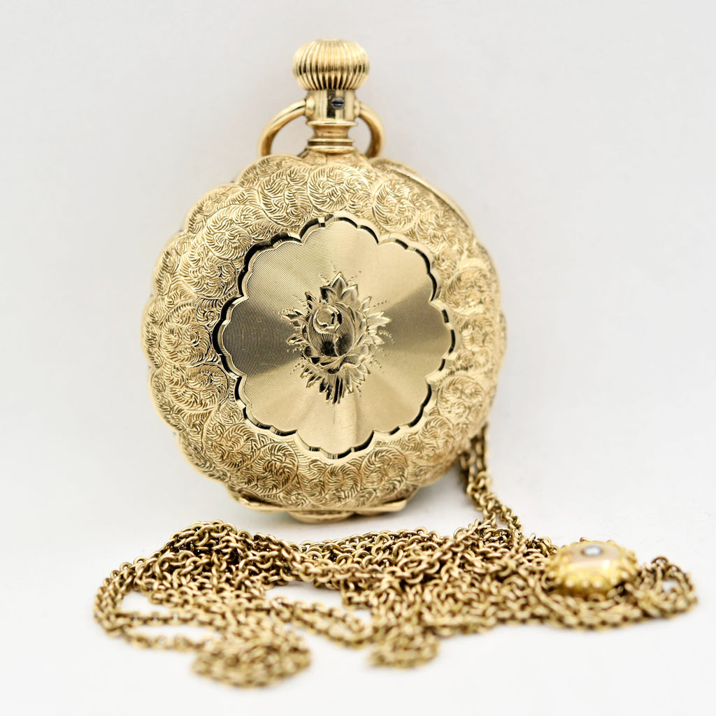 ELGIN 14K Gold Pocket Watch with Chain Pocket Watches - Ashton-Blakey Vintage Watches