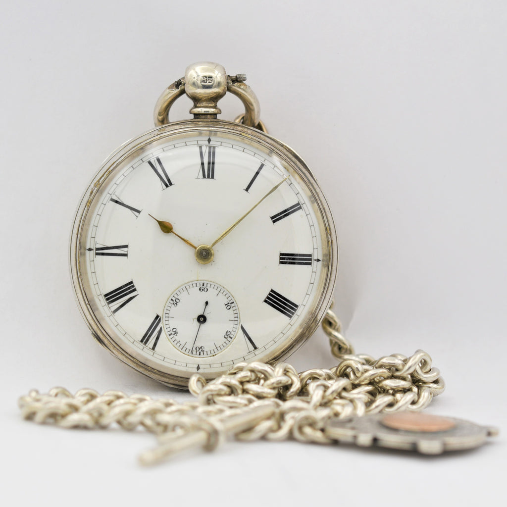 WALTHAM Silver Pocket watch with Chain Pocket Watches - Ashton-Blakey Vintage Watches