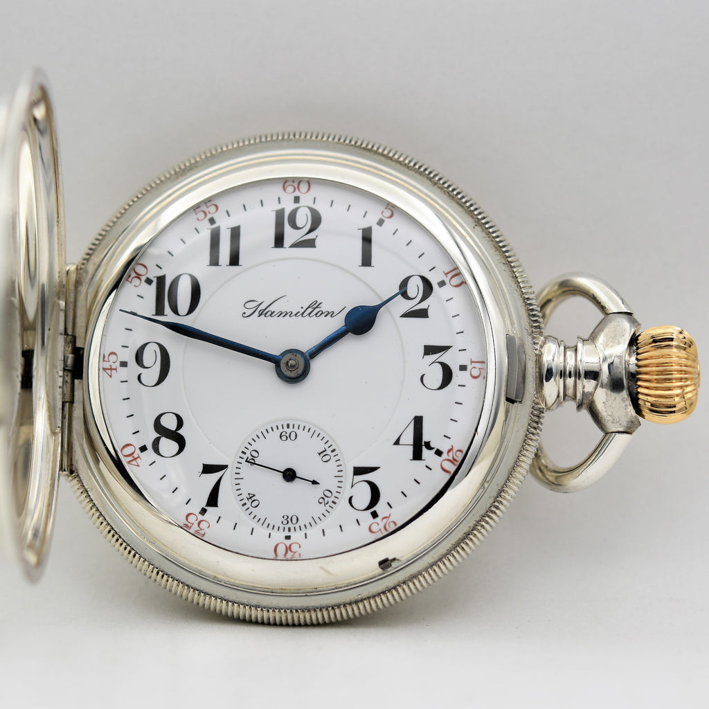 HAMILTON Sterling Silver Pocket Watch Pocket Watches - Ashton-Blakey Vintage Watches