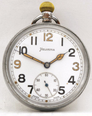 HELVETIA MILITARY POCKET WATCH Pocket Watches - Ashton-Blakey Vintage Watches