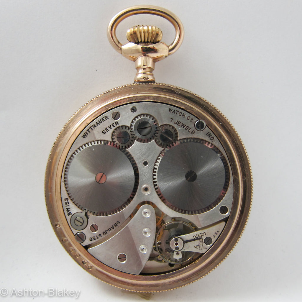 WITTNAUER Men's vintage 8 day Pocket Watch Pocket Watches - Ashton-Blakey Vintage Watches