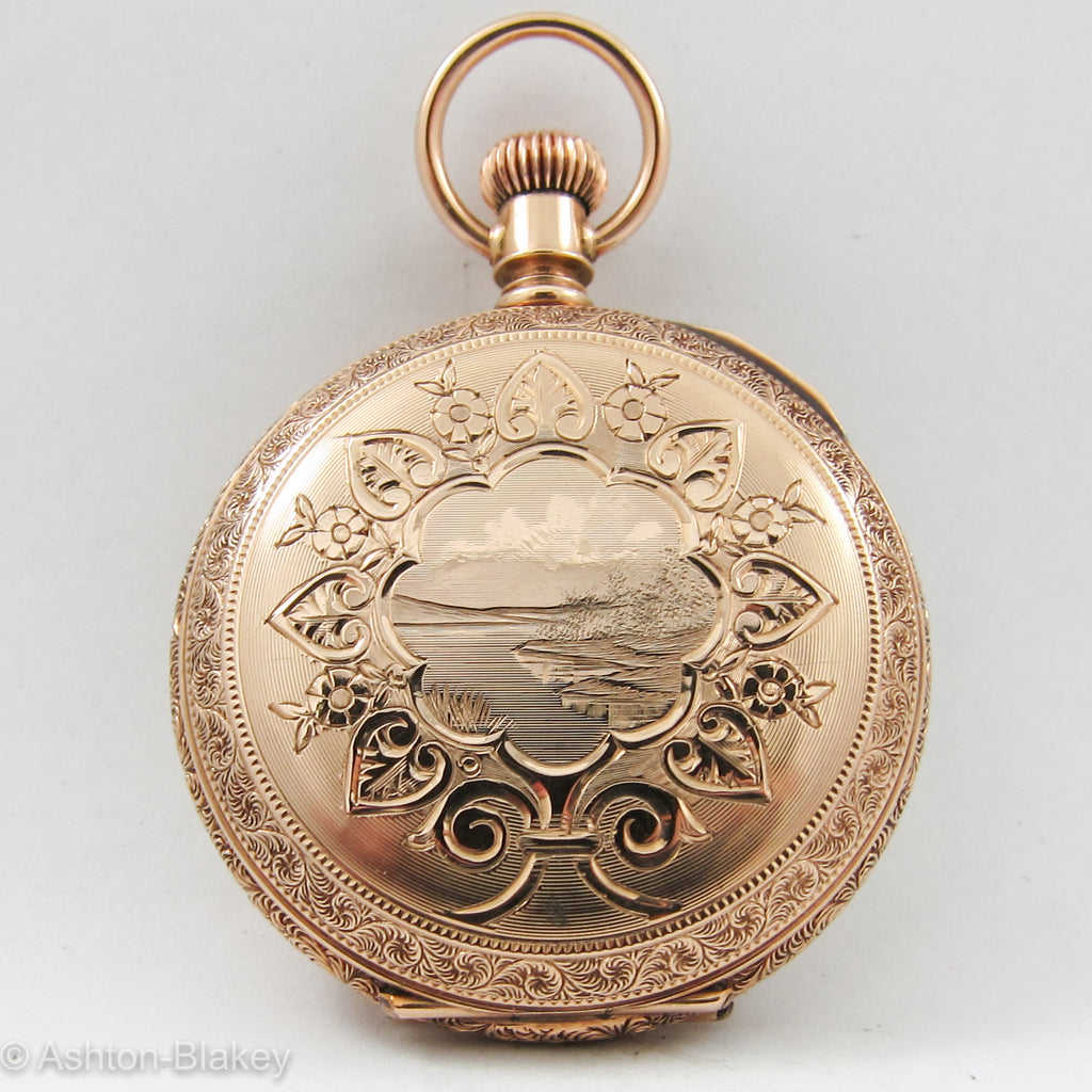 WALTHAM 14K SOLID GOLD  Pocket Watch Pocket Watches - Ashton-Blakey Vintage Watches