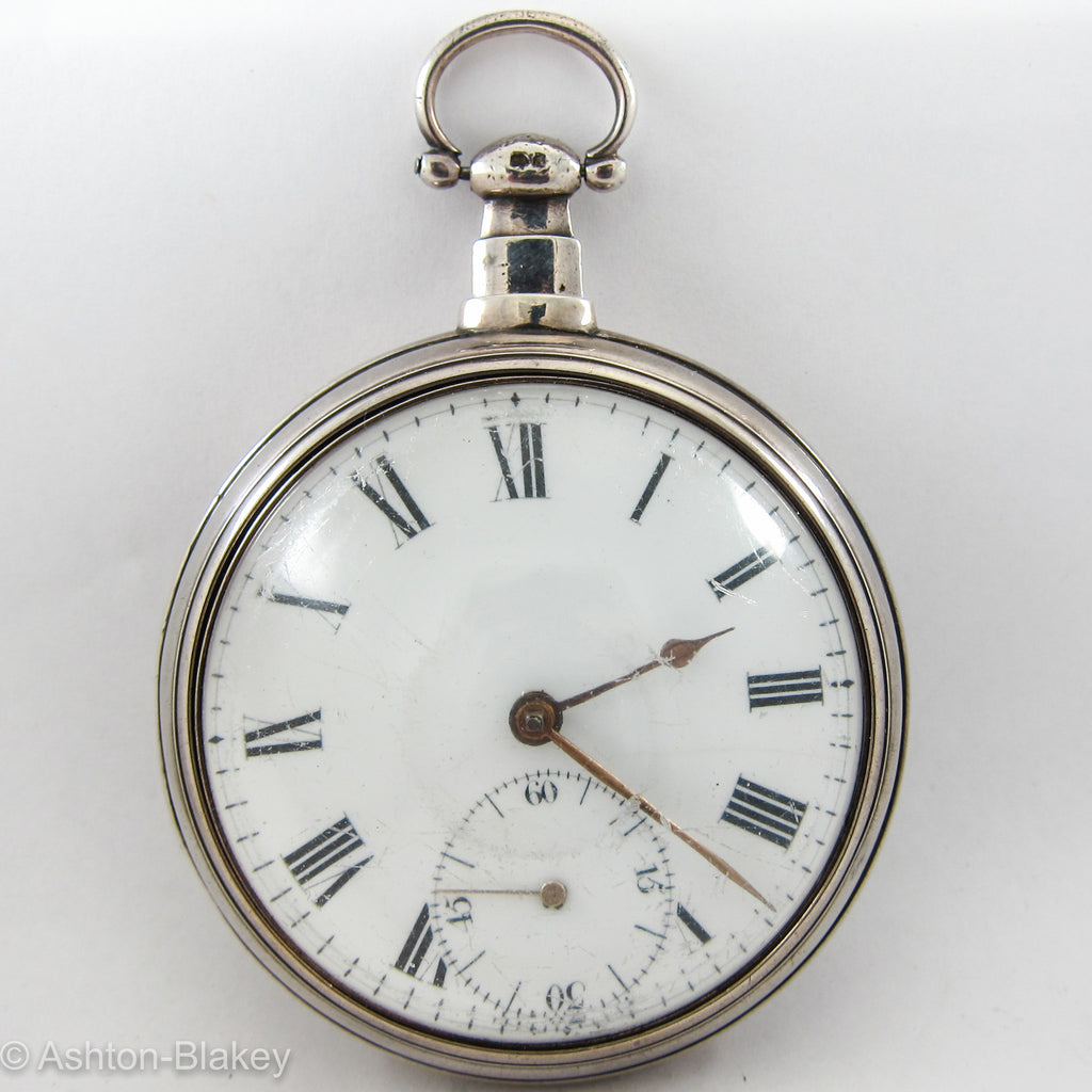SILVER PAIR CASE VERGE Pocket Watch Pocket Watches - Ashton-Blakey Vintage Watches