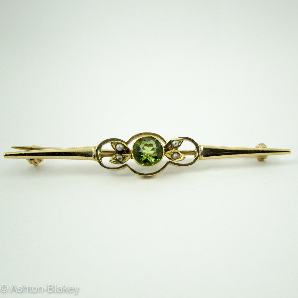 14K Victorian Bar Pin Jewelry - Ashton-Blakey Vintage Watches