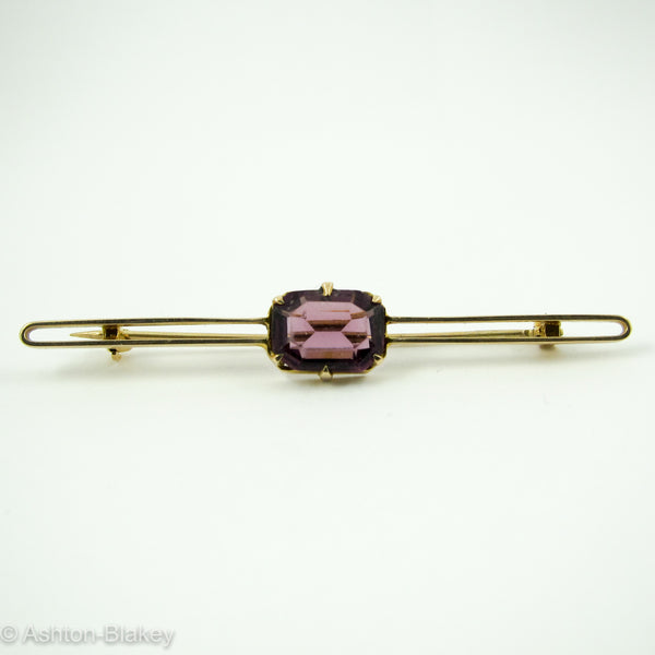 14K Amethyst Bar Pin Jewelry - Ashton-Blakey Vintage Watches