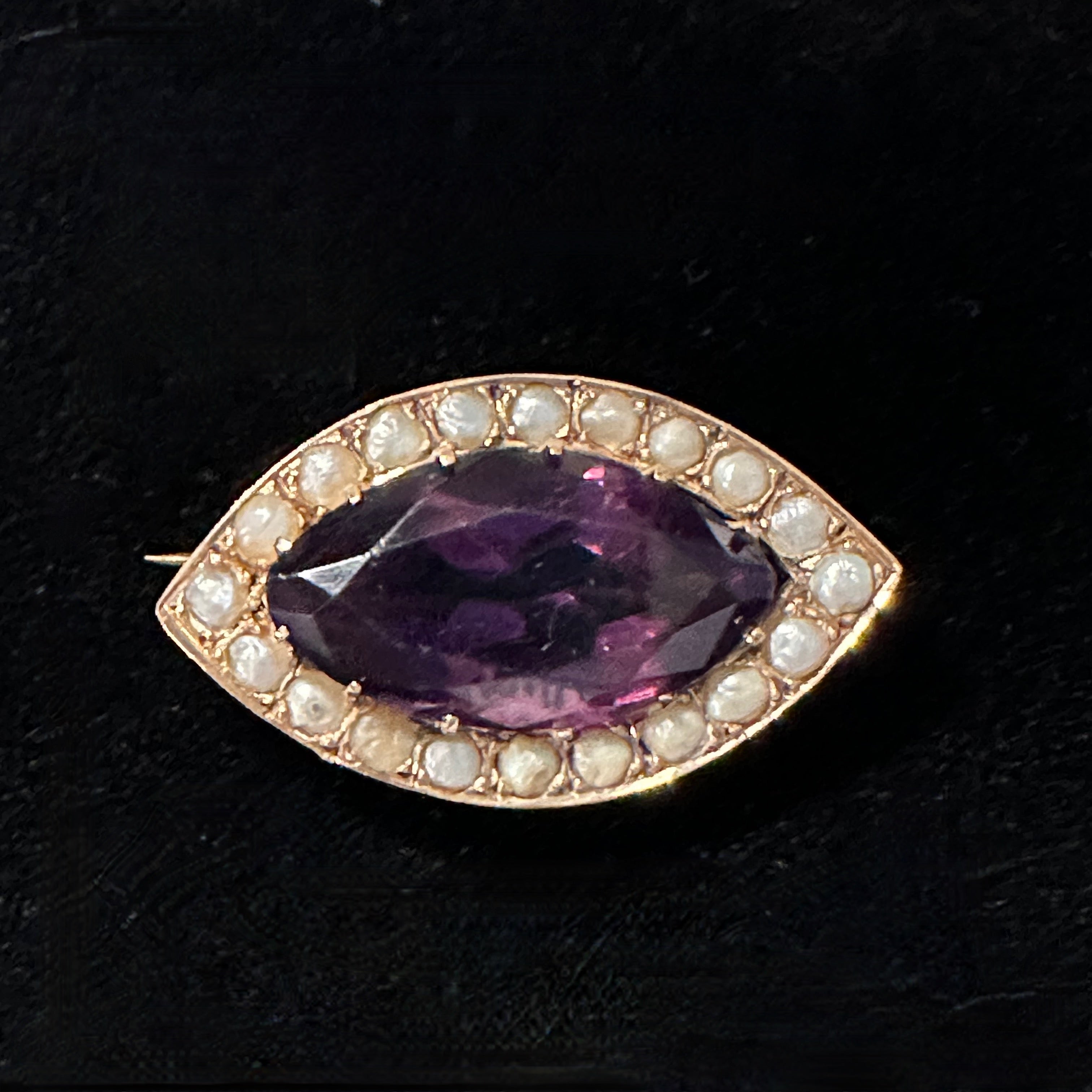 ANTIQUE AMETHYST BROOCH Ashton-Blakey Vintage Watches