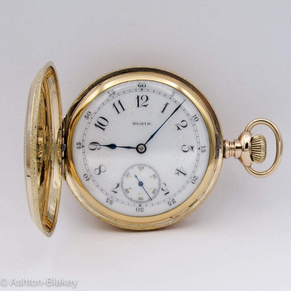 ELGIN Pocket Watch with Multicolor Dial Pocket Watches - Ashton-Blakey Vintage Watches