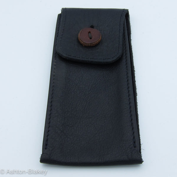 Hand Stitched Leather Pouch - Black  - Ashton-Blakey Vintage Watches