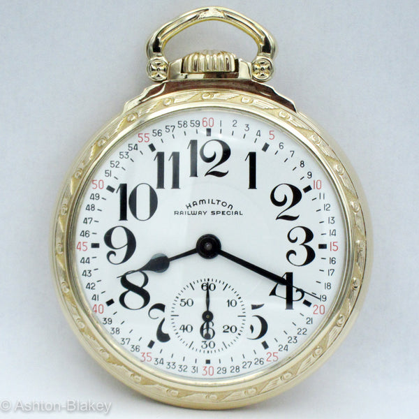 HAMILTON "RAILROAD SPECIAL"   Pocket Watch Pocket Watches - Ashton-Blakey Vintage Watches