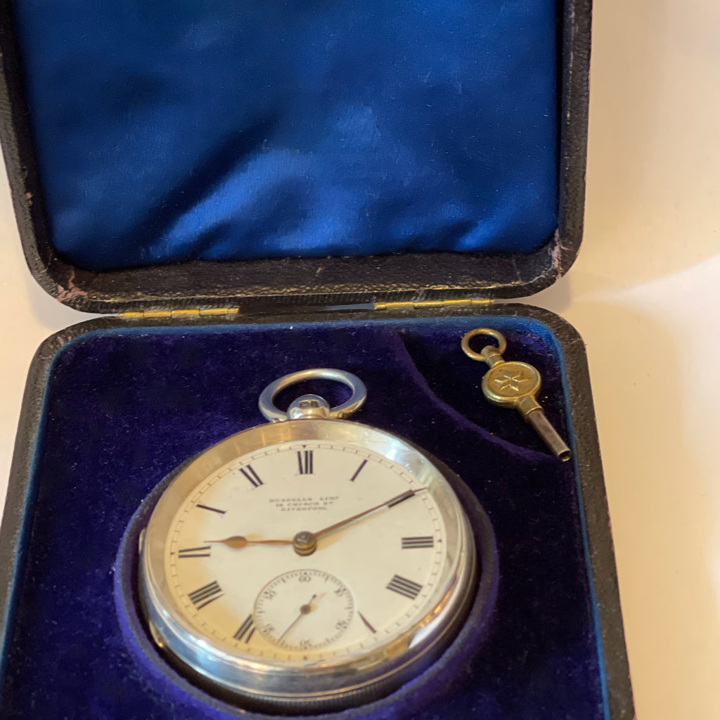 ROTHERHAM'S  Sterling Pocket Watch in Original Box