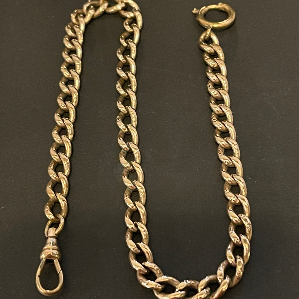 MAN'S GOLD FILLED POCKET WATCH CHAIN.        RESERVED