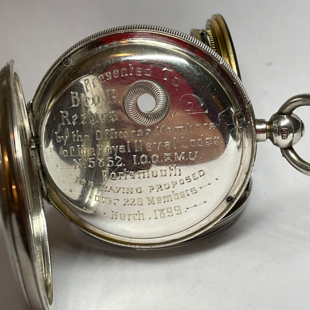 KENDAL & DENT POCKET WATCH with NAVAL INSCRIPTION