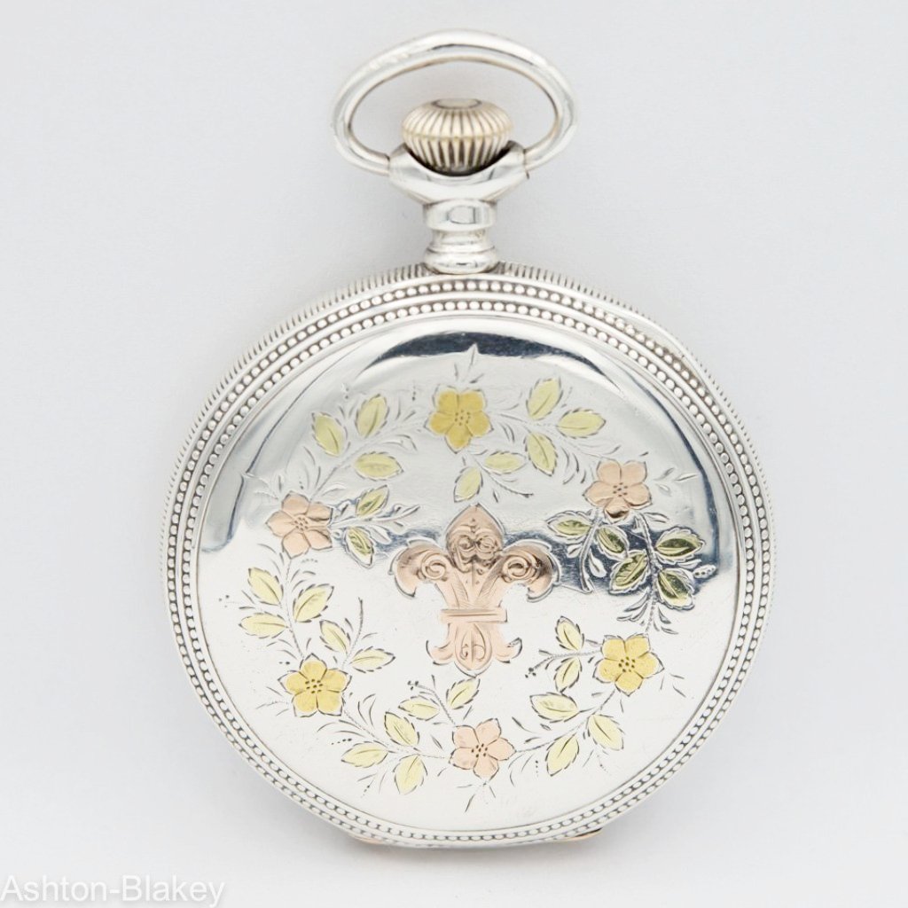 HAMPDEN Sterling Silver Multicolor                           SOLD Pocket Watches - Ashton-Blakey Vintage Watches